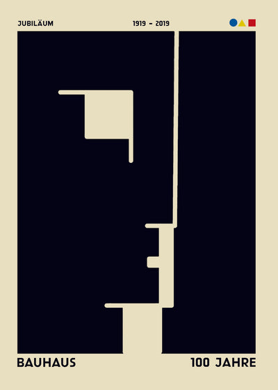 Bauhaus Anniversary Poster – Fine Art Paper & Canvas UV archival