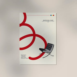Barcelona Chair by Bauhaus Masters Art Poster – Fine Art Print | Modernist Design | UV‑resistent