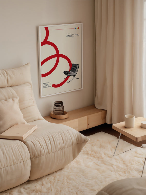 Barcelona Chair by Bauhaus Masters Art Poster – Fine Art Print UV-resistant