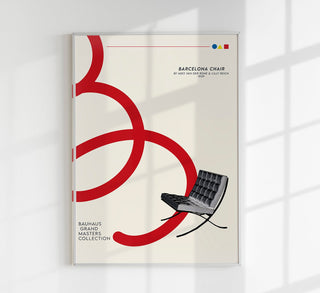 Barcelona Chair by Bauhaus Masters Art Poster – Fine Art Print | Modernist Design | UV‑resistent