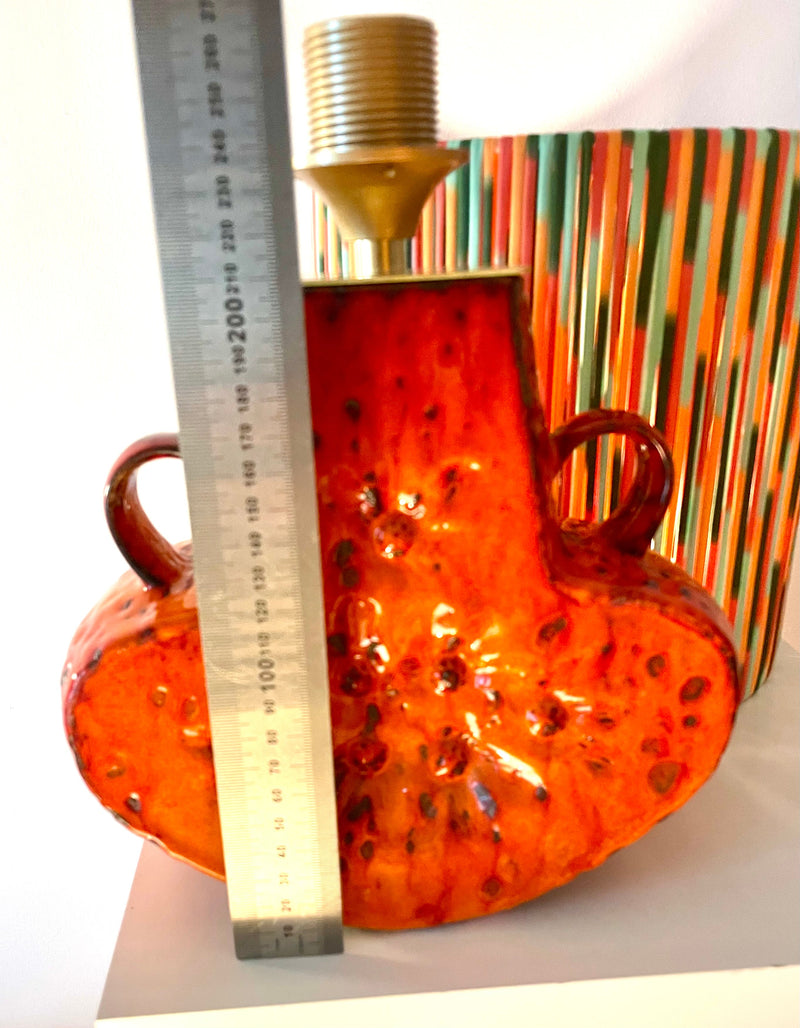 70er Jahre Pop Art Tischlampe - Upcycling West German Pottery — Ansicht 7