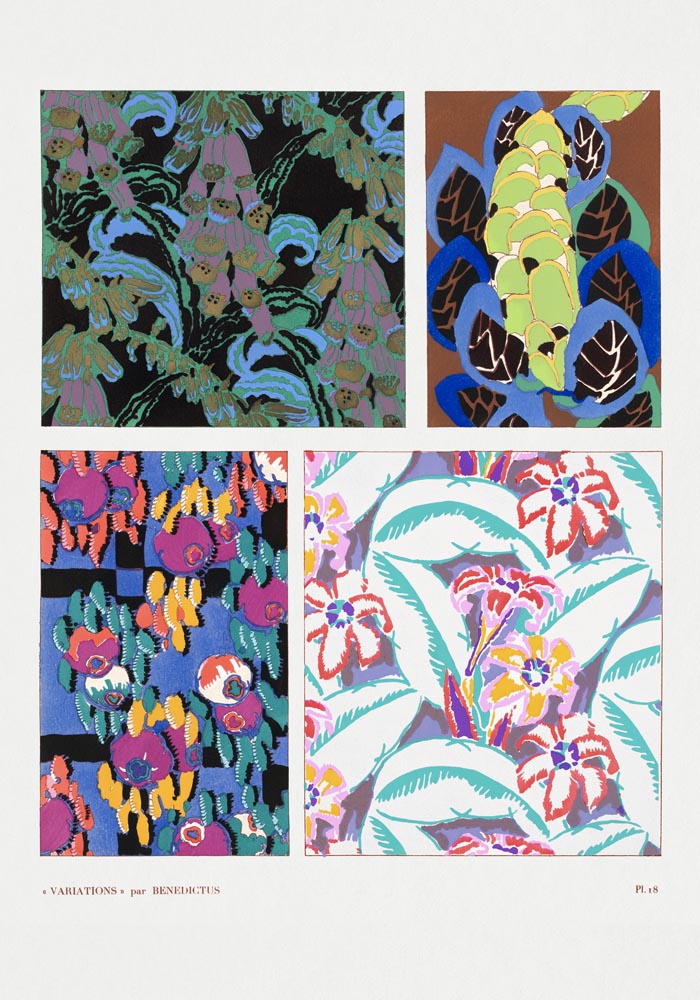 Floral vintage art deco pattern n. 18 by Édouard Bénédictus – Kunstdruck — Ansicht 3