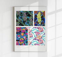 Floral vintage art deco pattern n. 18 by Édouard Bénédictus – Kunstdruck — Ansicht 1