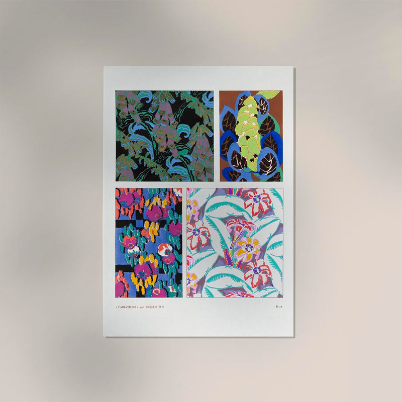 Floral vintage art deco pattern n. 18 by Édouard Bénédictus – Kunstdruck — Ansicht 2