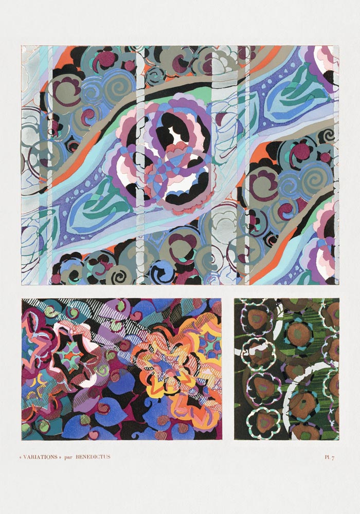 Vintage Art Deco Pattern N. 7 by Édouard Bénédictus — Kunstdruck — Ansicht 3