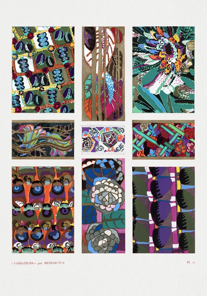 Vintage Art Deco Pattern N. XX by Édouard Bénédictus – Kunstdruck — Ansicht 3