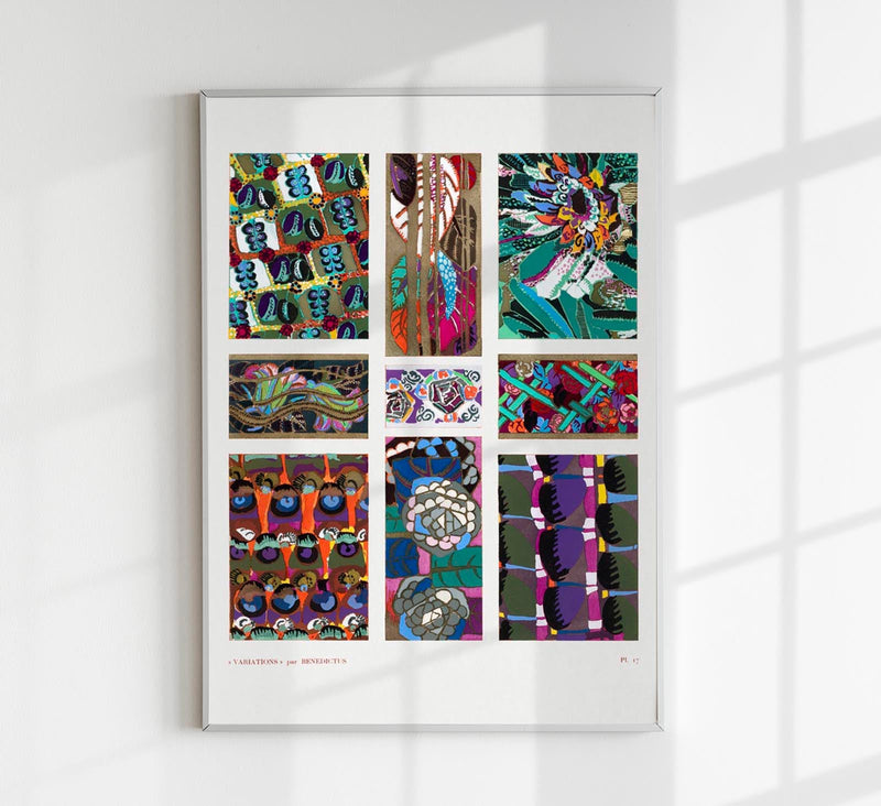 Vintage Art Deco Pattern N. XX by Édouard Bénédictus – Kunstdruck — Patroa Studio