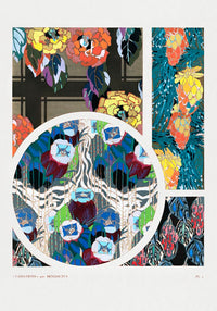 Vintage Blumenmuster Art-Deco Poster n. 2 von Édouard Bénédictus — Ansicht 3