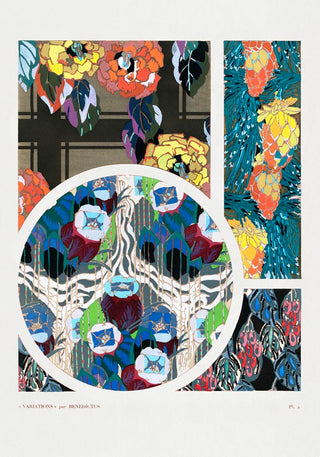 Vintage floral art deco pattern n. 2 by Édouard Bénédictus