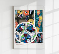 Vintage Blumenmuster Art-Deco Poster n. 2 von Édouard Bénédictus — Ansicht 1