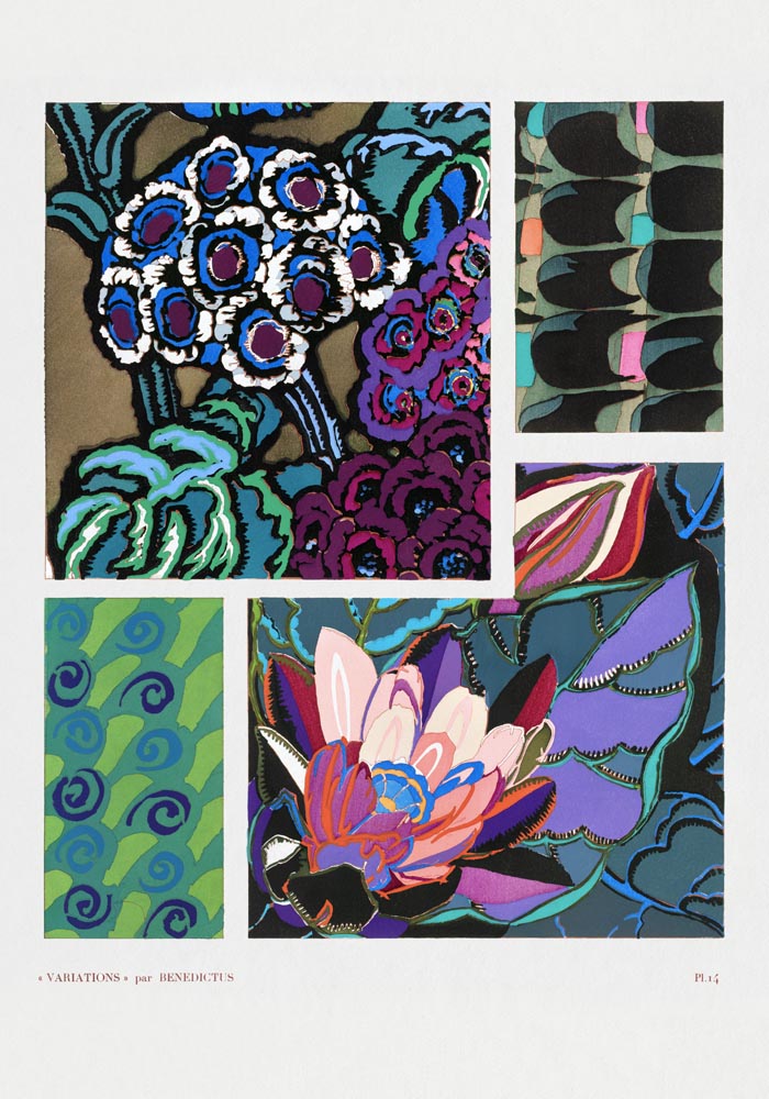 Vintage floral motifs n. 12 – Kunstdruck von Édouard Bénédictus — Ansicht 3