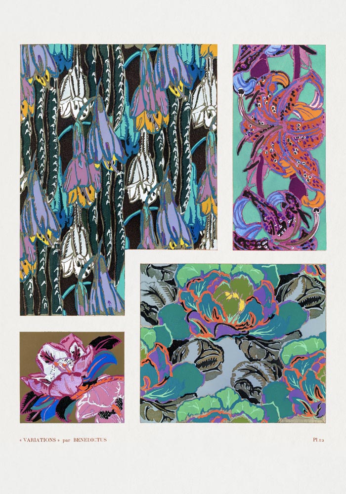 Vintage floral motifs n. 12 by Édouard Bénédictus – Kunstdruck — Ansicht 3