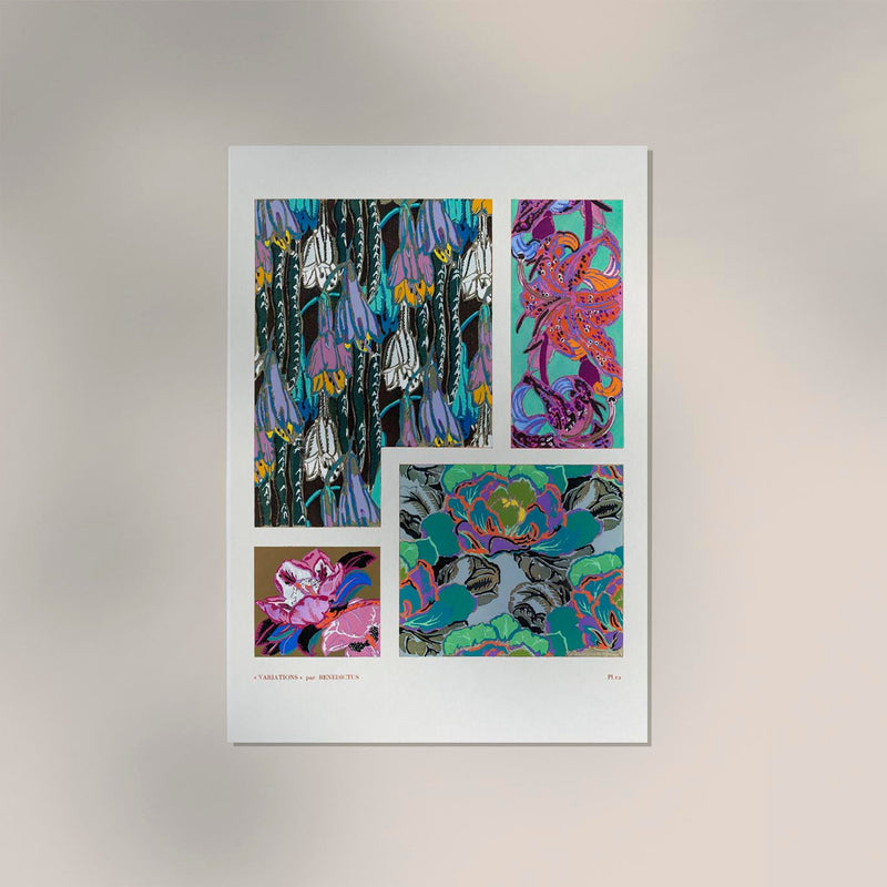 Vintage floral motifs n. 12 by Édouard Bénédictus – Kunstdruck — Ansicht 2