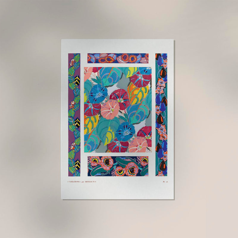 Vintage floral motifs no. 15 by Édouard Bénédictus – Art Print — Ansicht 2