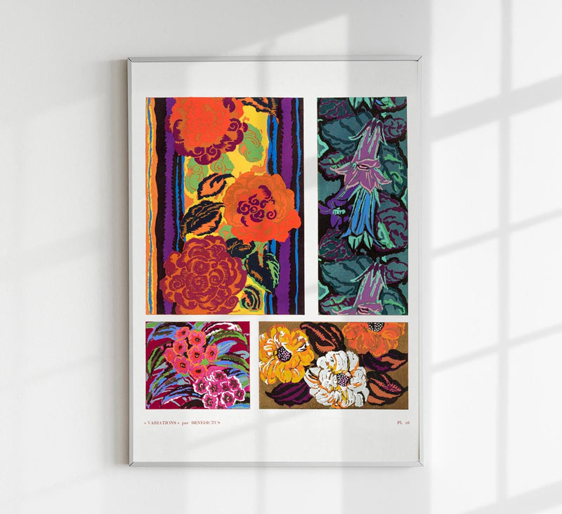 Vintage floral motifs n. 16 – Kunstdruck von Édouard Bénédictus — Patroa Studio