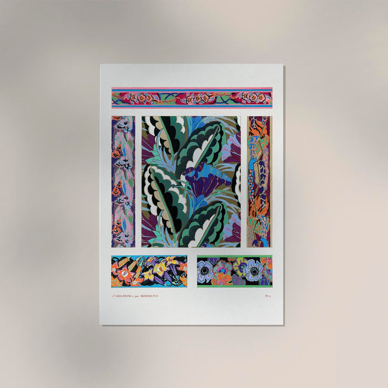 Vintage geometric floral motifs n. 4 by Édouard Bénédictus – Kunstdruck — Ansicht 2