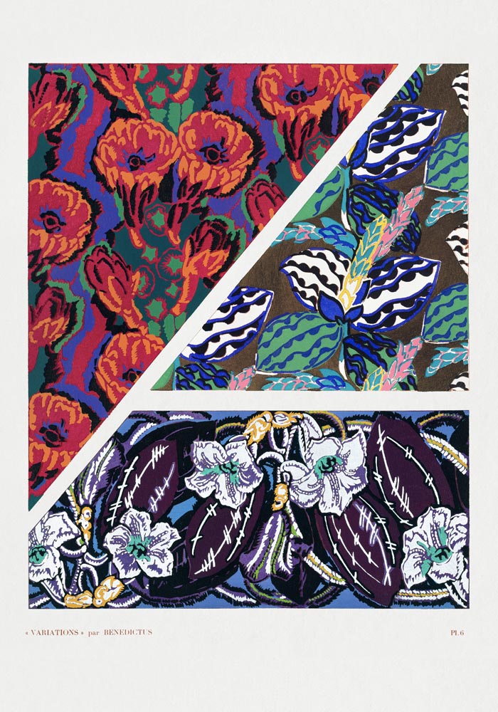 Vintage geometric floral motifs n. 6 by Édouard Bénédictus – Kunstdruck — Ansicht 3