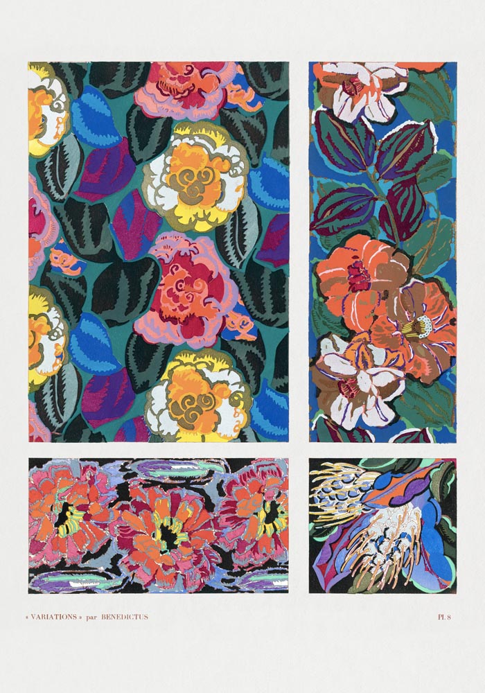 Vintage geometric floral motifs n. 8 by Édouard Bénédictus – Kunstdruck — Ansicht 3