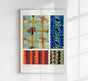 Vintage geometric motifs n. 19 by Édouard Bénédictus – Kunstdruck Blau Rot Gelb