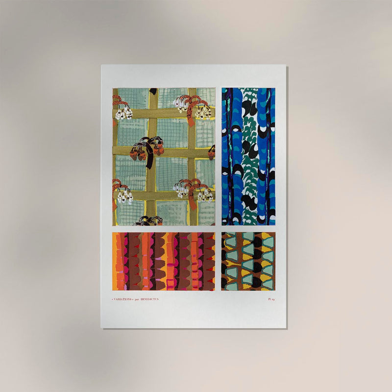Vintage geometric motifs n. 19 by Édouard Bénédictus – Kunstdruck Blau Rot Gelb — Ansicht 2