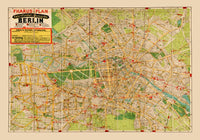 Antique 1922 Berlin Pharus Map – City Map Mural | Fine Art & Canvas — Ansicht 4
