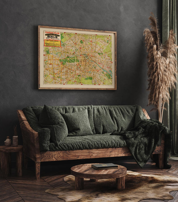 Antique 1922 Berlin Pharus Map – City Map Mural | Fine Art & Canvas