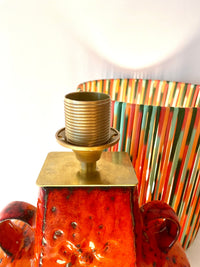 70er Jahre Pop Art Tischlampe - Upcycling West German Pottery — Ansicht 6