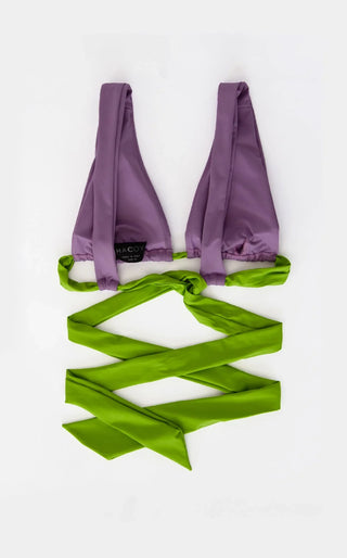 Dual Bikini – Zweifarbig | High Cut | Triangle‑Top