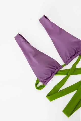 Dual Bikini – Zweifarbig | High Cut | Triangle‑Top