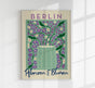 Berlin Plants and Flowers Green and Purple Graphic Art Poster – Fine Art Print