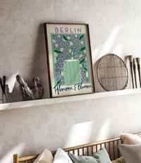 Berlin Plants and Flowers Green and Purple Graphic Art Poster – Fine Art Print — Ansicht 2