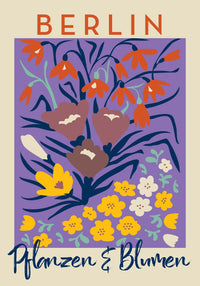 Berlin Plants and Flowers Purple Graphic Art Poster – Fine Art Print | Botanical | Modern — Ansicht 3