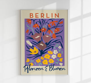 Berlin Plants and Flowers Purple Graphic Art Poster – Fine Art Print | Botanisch | Modern