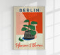 Berlin Plants and Flowers Red Graphic Art Poster – Fine Art Print Patroa Studio