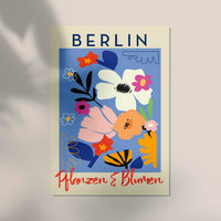 Berlin Plants and Flowers Colorful Graphic Art Poster – Fine Art Paper | Canvas | UV-Archival — Ansicht 3