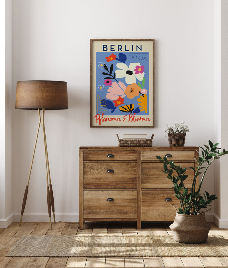 Berlin Plants and Flowers Colorful Graphic Art Poster – Fine Art Paper | Canvas | UV-Archival — Ansicht 2