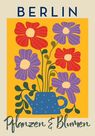 Berlin Plants and Flowers Yellow Graphic Art Poster – Fine Art Print | Botanisch | Modern