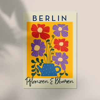 Berlin Plants and Flowers Yellow Graphic Art Poster – Fine Art Print | Botanisch | Modern