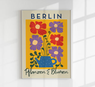 Berlin Plants and Flowers Yellow Graphic Art Poster – Fine Art Print | Botanisch | Modern