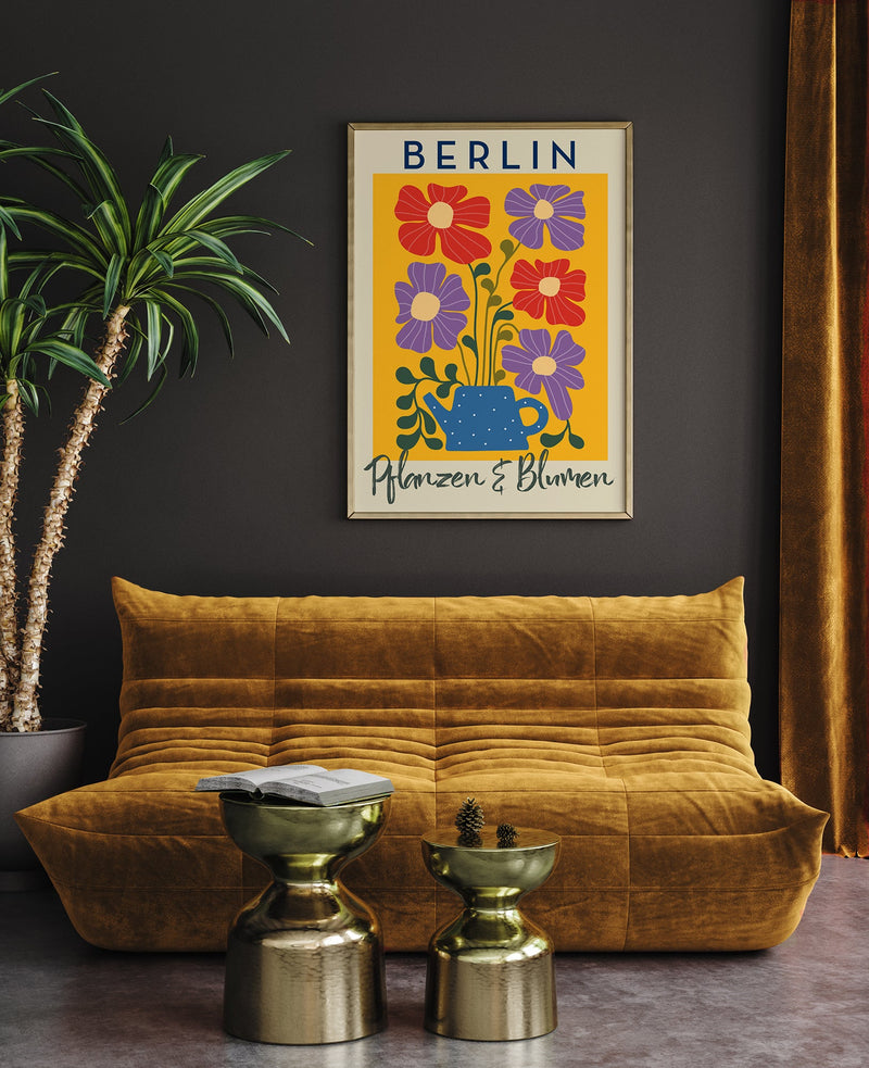 Berlin Plants and Flowers Yellow Graphic Art Poster – Fine Art Print Botanical Modern — Ansicht 2