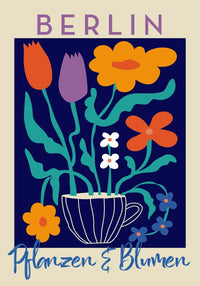 Berlin Plants and Flowers Cup of Tea Graphic Art Poster – Fine Art Paper or Canvas — Ansicht 4