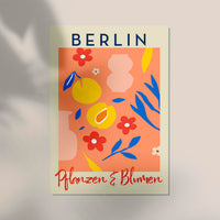 Berlin Plants and Flowers Salmon Berlin Art Poster – Botanical Fine Art Print — Ansicht 3