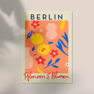 Berlin Plants and Flowers Salmone Berlino Art Poster – Fine Art Print | Botanisch | Modern