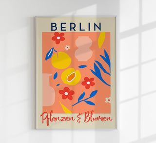 Berlin Plants and Flowers Salmone Berlino Art Poster – Fine Art Print | Botanisch | Modern
