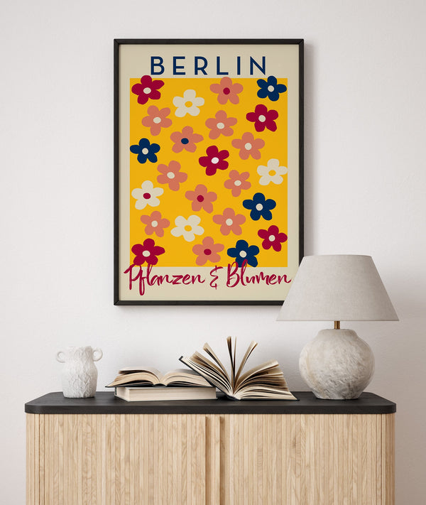 Berlin Plants and Flowers Daisy Art Poster – Fine Art Print Botanisch Modern