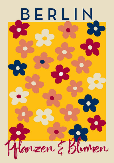 Berlin Plants and Flowers Daisy Art Poster – Fine Art Print Botanisch Modern