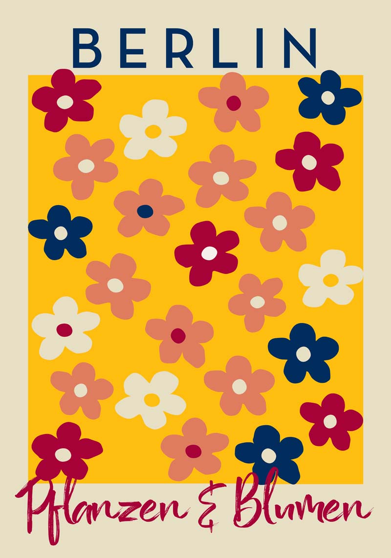 Berlin Plants and Flowers Daisy Art Poster – Fine Art Print Botanisch Modern — Ansicht 4