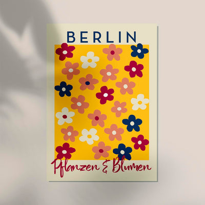 Berlin Plants and Flowers Daisy Art Poster – Fine Art Print Botanisch Modern