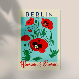 Berlin Plants and Flowers Red Poppy Art Poster – Fine Art Print | Botanisch | Modern