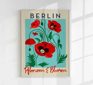 Berlin Plants and Flowers Red Poppy Art Poster – Fine Art Print | Botanisch | Modern